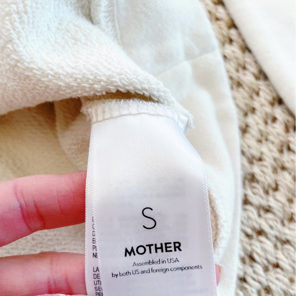MOTHER Cream Lace-Up V-Neck Sweater - Picture 8 of 12